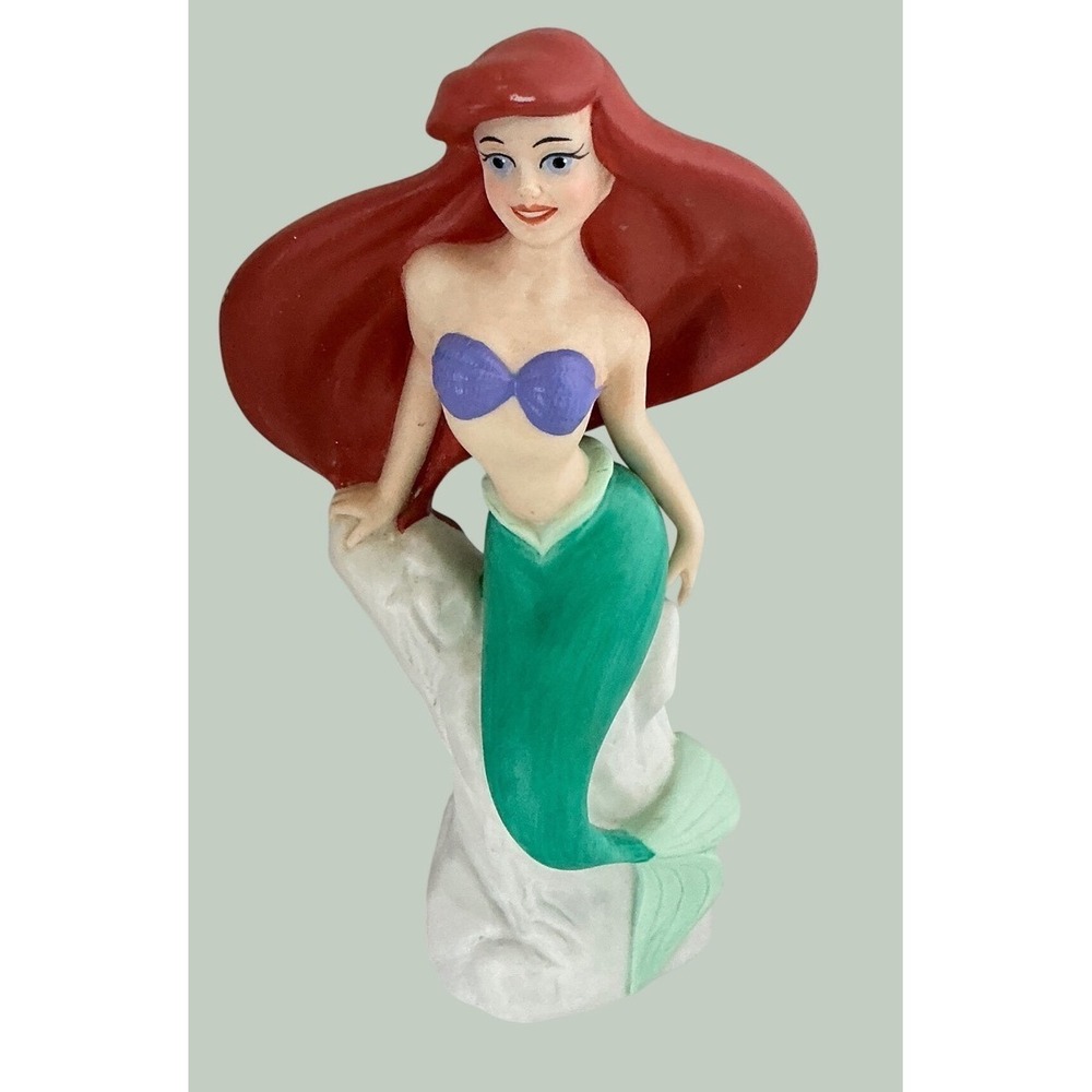 Disney Vintage Ariel The Little Mermaid Ceramic Figurine 5.5 Inch Statue Decor
